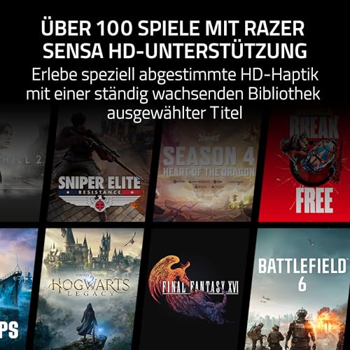 Razer Kraken V4 Pro - Kabelloses Gaming-Headset mit Control Hub Sensa HD-Haptik (OLED-Control-Hub, Triforce 40mm Treiber, HyperSpeed & Bluetooth, THX Spatial Audio, RGB) Schwarz Bild 5