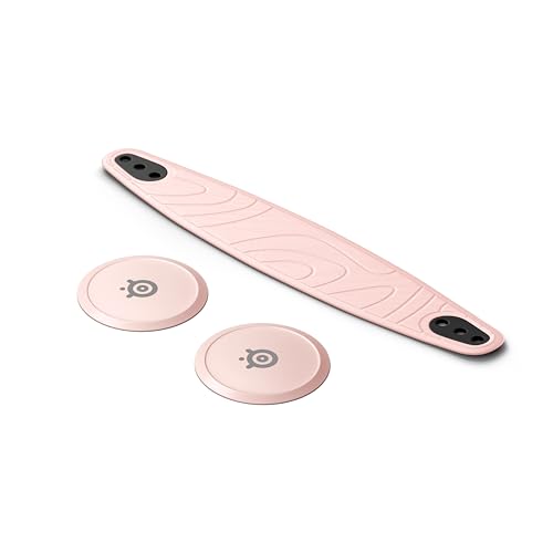Steelseries Arctis Nova Booster Pack Rose Quartz -Gaming Headset Zubehör -Zweifarbiger Nylon-Kopfband -Individuell anpassbar mit einzigartigen metallischen Lautsprecherplatten-Limitiertes Sammlerstück Bild 1