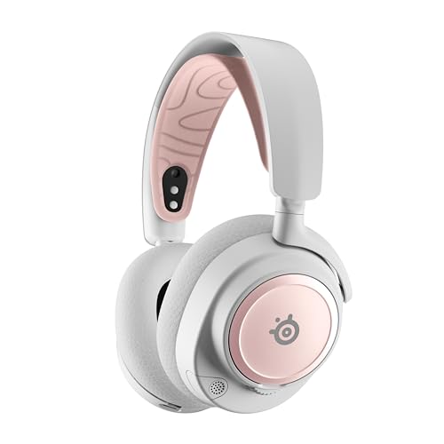 Steelseries Arctis Nova Booster Pack Rose Quartz -Gaming Headset Zubehör -Zweifarbiger Nylon-Kopfband -Individuell anpassbar mit einzigartigen metallischen Lautsprecherplatten-Limitiertes Sammlerstück Bild 2