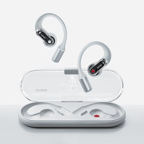 Nothing Ear (Open) Open-Ear-ohrhörer mit Zwei Mikrofone und AI Clear Voice, Open Sound Technology, IP54 Staub- und wasserresistent, 30 Stunden Wiedergabe und Erweiterter EQ - Weiß Bild 2
