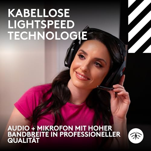 Logitech G Astro A50 LIGHTSPEED, Kabelloses Gaming-Headset + Basisstation (5. Generation), PRO-G GRAPHENE, 3-System-Umschaltung, USB-C, Xbox, PS5, PC/Mac, Nintendo Switch/Switch 2, Bluetooth - Schwarz Bild 4