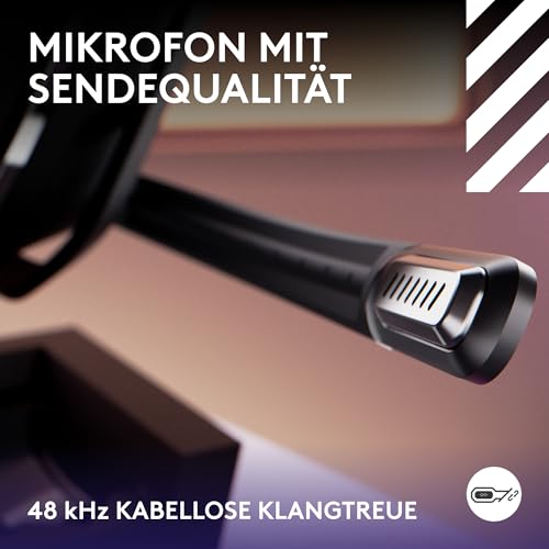 Logitech G Astro A50 LIGHTSPEED, Kabelloses Gaming-Headset + Basisstation (5. Generation), PRO-G GRAPHENE, 3-System-Umschaltung, USB-C, Xbox, PS5, PC/Mac, Nintendo Switch/Switch 2, Bluetooth - Schwarz Bild 5