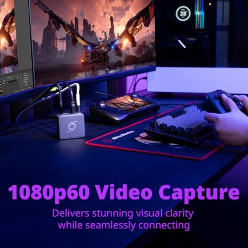 AVerMedia Capture-Karte für Streaming, 1080p60 HDMI, Tragbares Ladegerät für Nintendo Switch, 100W GaN-Schnellladung USB-C-Hub, TV-Dockingstation mit 4K60 HDMI, ELITE GO GC313Pro Bild 2