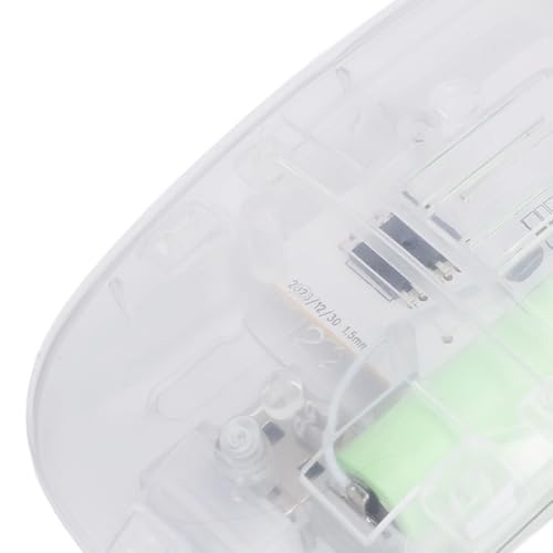 PUSOKEI Transparente Maus, Gaming Maus mit USB Empfänger 2,4 G, Wiederaufladbar, 800 1200 1600 DPI Einstellbare DPI Computermaus für Gaming und Esport (Transparentes Weiß) Bild 6