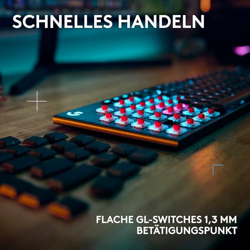 Logitech G G915 X LIGHTSPEED Low-Profile-Kabellose Gaming-Tastatur, Double-Shot-PBT-Tastenkappen, GL Brown-Tactile, PC/Mac, DEU QWERTZ & G502 X PLUS LIGHTSPEED Kabellose RGB-Gaming-Maus - Schwarz Bild 5