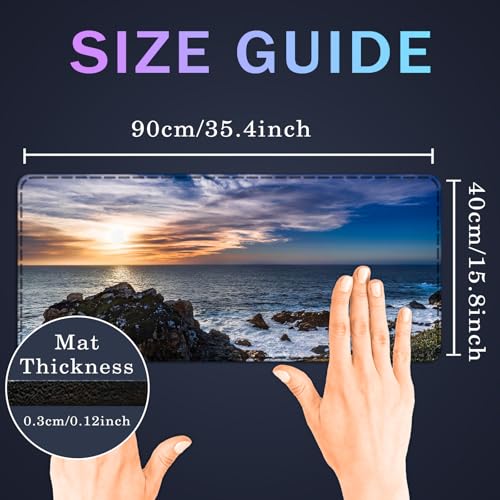 Personalisiertes XXL Mauspad mit Foto/Text/Logo Mauspad 900x400x3mm Individuelles Großes Wasserdichtes Gaming-Mauspad, rutschfeste Gummiunterseite Maus-Tastaturmatte für PC Laptop Computer Büro Bild 2