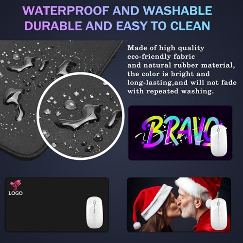 Personalisiertes XXL Mauspad mit Foto/Text/Logo Mauspad 900x400x3mm Individuelles Großes Wasserdichtes Gaming-Mauspad, rutschfeste Gummiunterseite Maus-Tastaturmatte für PC Laptop Computer Büro Bild 5