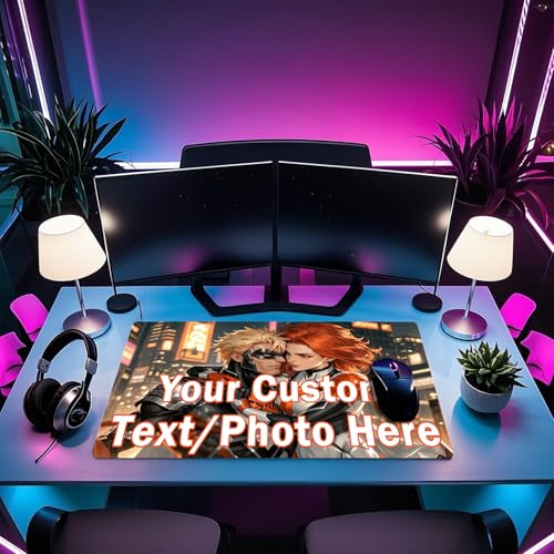 Personalisiertes XXL Mauspad mit Foto/Text/Logo Mauspad 900x400x3mm Individuelles Großes Wasserdichtes Gaming-Mauspad, rutschfeste Gummiunterseite Maus-Tastaturmatte für PC Laptop Computer Büro Bild 6