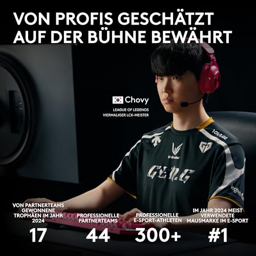 Logitech G PRO 2 Lightspeed kabellose Gaming-Maus Rechts-oder Linkshänder, mit bis zu 4 anpassbaren, umschaltbaren magnetischen Seitentasten, 44K-DPI-Sensor und USB-C-Ladefunktion, PC/Mac - Schwarz Bild 3