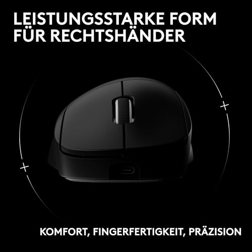 Logitech G PRO X SUPERLIGHT 2 DEX LIGHTSPEED kabellose Gaming-Maus, West Europa Verpackung, 60 g leichte, 8K Polling, 44k-DPI-Senso, USB-C, PC/Mac - Schwarz Bild 2