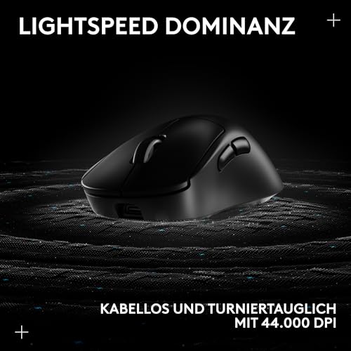 Logitech G PRO X SUPERLIGHT 2 DEX LIGHTSPEED kabellose Gaming-Maus, West Europa Verpackung, 60 g leichte, 8K Polling, 44k-DPI-Senso, USB-C, PC/Mac - Schwarz Bild 5