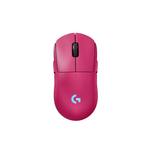 Logitech G PRO 2 Lightspeed kabellose Gaming-Maus für Rechts- oder Linkshänder, mit bis zu 4 anpassbaren, umschaltbaren magnetischen Seitentasten, 44K-DPI-Sensor und USB-C-Ladefunktion, PC/Mac - Rosa Bild 1