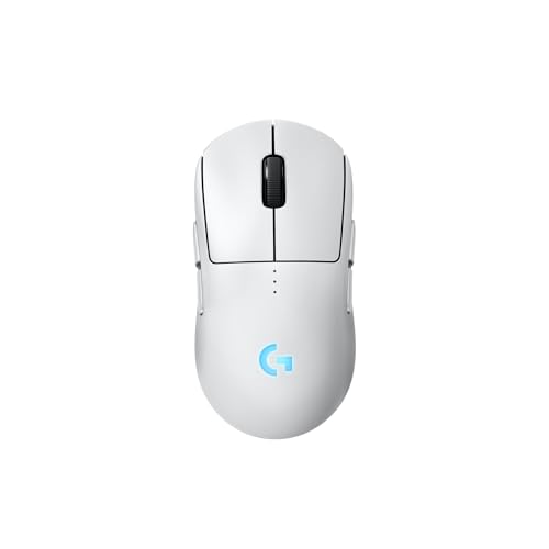 Logitech G PRO 2 LIGHTSPEED kabellose Gaming-Maus für Rechts- oder Linkshänder, mit bis zu 4 anpassbaren und umschaltbaren magnetischen Seitentasten, 44K-DPI-Sensor, USB-C-Ladefunktion – PC/Mac - Weiß Bild 1