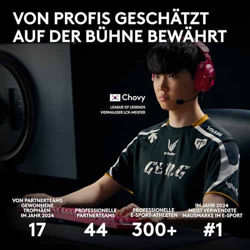 Logitech G PRO 2 LIGHTSPEED kabellose Gaming-Maus für Rechts- oder Linkshänder, mit bis zu 4 anpassbaren und umschaltbaren magnetischen Seitentasten, 44K-DPI-Sensor, USB-C-Ladefunktion – PC/Mac - Weiß Bild 4