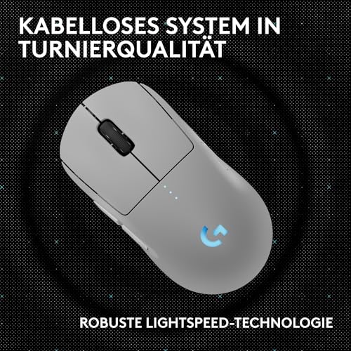 Logitech G PRO 2 LIGHTSPEED kabellose Gaming-Maus für Rechts- oder Linkshänder, mit bis zu 4 anpassbaren und umschaltbaren magnetischen Seitentasten, 44K-DPI-Sensor, USB-C-Ladefunktion – PC/Mac - Weiß Bild 6