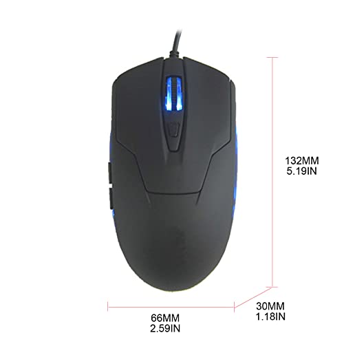 Gaming Maus USB C Mäuse Gaming Maus Ergonomisch Blaulicht 2400 DPI 6 Tasten für PC Laptop Maus Bild 3