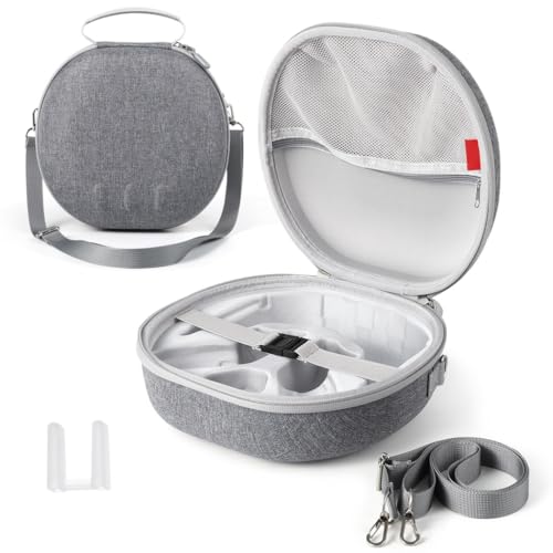 Chewtoyo Vr Headset-Aufbewahrungstasche, Reiseschutz, kompatibel mit Meta Quest 3, offizielles Gaming-Headset und Touch-Controller für Meta Vr3, Grau, Einheitsgröße Bild 5