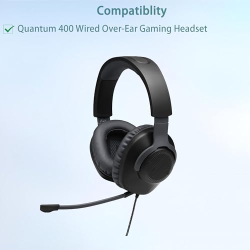 Quantum 400 Ersatz Ohrpolster Kompatibel mit JBL Quantum 400 Wired Over-Ear Gaming Headset(Proteinleder und Memory-Schaum Ersatzpolster) Bild 2