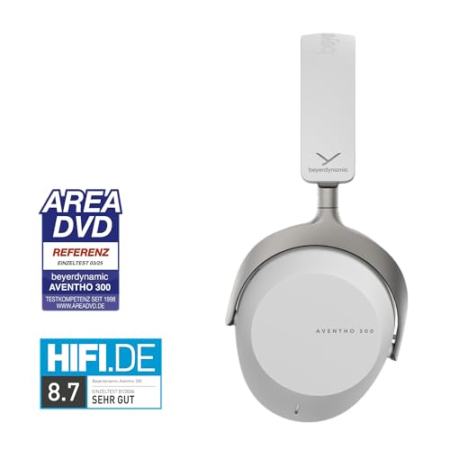 beyerdynamic AVENTHO 300 Wireless Over-Ear Kopfhörer mit aktiver Geräuschunterdrückung, 50 ST Akkulaufzeit, Bluetooth® 5.4, 3D-Audio, mit STELLAR.45, in Nordic Grey - neues Update per App verfügbar Bild 2