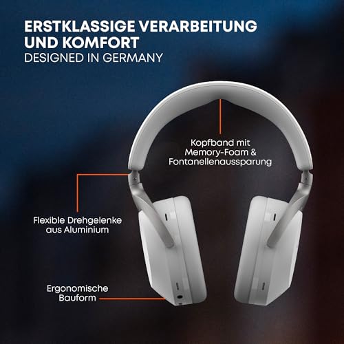 beyerdynamic AVENTHO 300 Wireless Over-Ear Kopfhörer mit aktiver Geräuschunterdrückung, 50 ST Akkulaufzeit, Bluetooth® 5.4, 3D-Audio, mit STELLAR.45, in Nordic Grey - neues Update per App verfügbar Bild 7