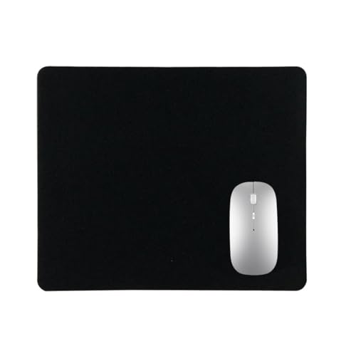 WeddHuis Gaming Maus pad mit rutschfeste Gummiunterseite, wasserdichte Ultraglatte Waschbar Mouse Pad für Kabellose Maus Laptop PC Büro Zuhause Arbeiten Spiele (22x18CM) (Schwarz) Bild 1