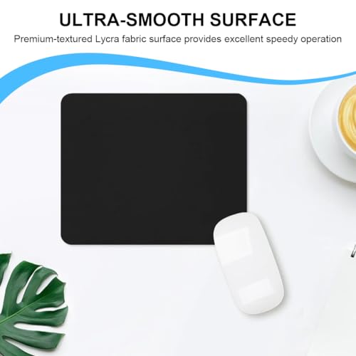WeddHuis Gaming Maus pad mit rutschfeste Gummiunterseite, wasserdichte Ultraglatte Waschbar Mouse Pad für Kabellose Maus Laptop PC Büro Zuhause Arbeiten Spiele (22x18CM) (Schwarz) Bild 5