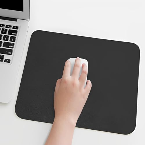 WeddHuis Gaming Maus pad mit rutschfeste Gummiunterseite, wasserdichte Ultraglatte Waschbar Mouse Pad für Kabellose Maus Laptop PC Büro Zuhause Arbeiten Spiele (22x18CM) (Schwarz) Bild 6