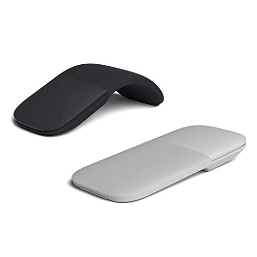 Goshyda Faltbare -Maus, Arc Touch-Maus, Leises, Ultradünnes, Ergonomisches Design für Computer (Grau und Weiß) Bild 2