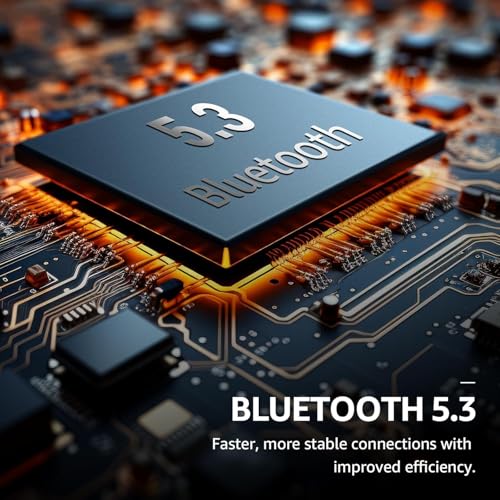 TOZO E2 Kopfhörer kabellos Bluetooth, 5.3 Bluetooth Kopfhörer, In Ear Kopfhörer mit APP Steuerung, 30 Std Tiefer Bass, 2 Mikrofone, Anruf Noise Cancelling Kopfhörer, Schwarz Bild 4