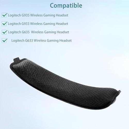 G935 Headset Ersatz Kopfband Kompatibel mit Logitech G935 G933 G635 G633 Wireless Gaming Headset(Textilgewebe Kopfbandpolster) Bild 2
