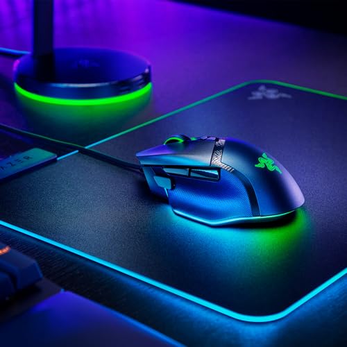 Razer Basilisk V3 35K - Vollständig anpassbare ergonomische kabelgebundene Gaming-Maus - Focus Pro 35K Sensor (HyperScroll Tilt Wheel, 11-Zonen-Beleuchtung, optische Mausschalter Gen-3) Schwarz Bild 2