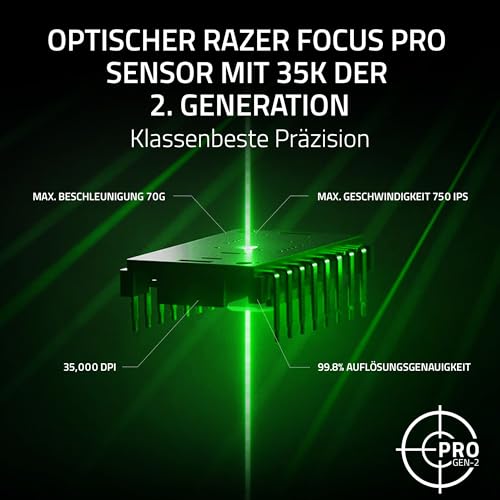 Razer Basilisk V3 35K - Vollständig anpassbare ergonomische kabelgebundene Gaming-Maus - Focus Pro 35K Sensor (HyperScroll Tilt Wheel, 11-Zonen-Beleuchtung, optische Mausschalter Gen-3) Schwarz Bild 5