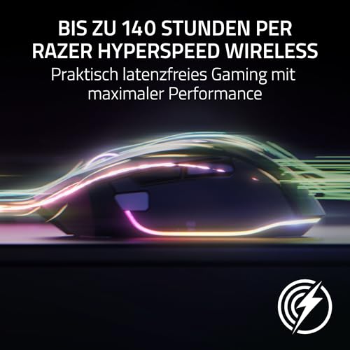 Razer Basilisk V3 Pro 35K - Vollständig anpassbare kabellose ergonomische Gaming-Maus mit Chroma RGB - 35K optischer Sensor (konfigurierbares Rad, 1K Hz Polling-Rate, 13 anpassbare Tasten) Schwarz Bild 5