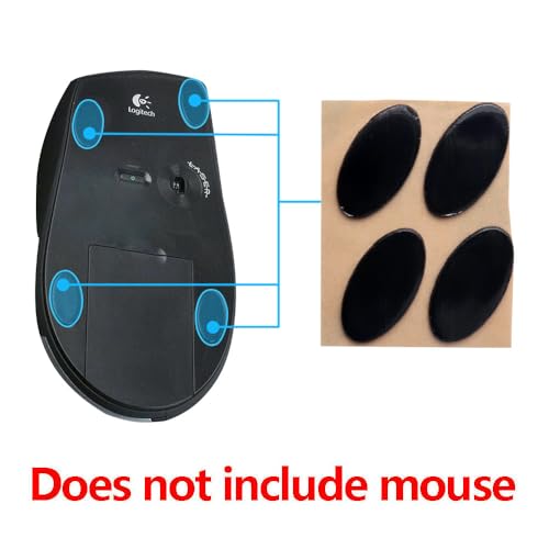 HUYUN 2 Sets Abgerundete Gebogene Kanten Maus Skatez Maus Füße Mäuse Füße Mäuse Skates Kompatibel für Logi MX620 MX1000 MX610 Gaming Maus (schwarz) Bild 3