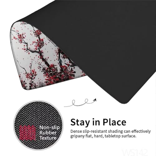 Mauspad XXL 700x400x3mm, Gaming Mauspad Weiß Mauspad Groß, Schreibtischunterlage Berg Desk Mat, Verbessert Präzision und Geschwindigke, Wassxerdicht Anti-Rutsch, Gaming-Mauspads für Pc, Laptop WS-142 Bild 6