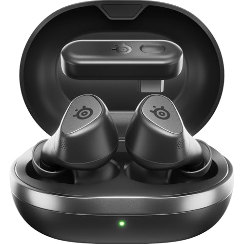 SteelSeries Arctis GameBuds™ Gaming-Headset für PlayStation, kabellos, 2,4 GHz + BT5.3, aktive Geräuschunterdrückung/Transparenz, 40H-Akku, kabelloses Aufladen, PS5, PC, Switch, Handy Bild 3