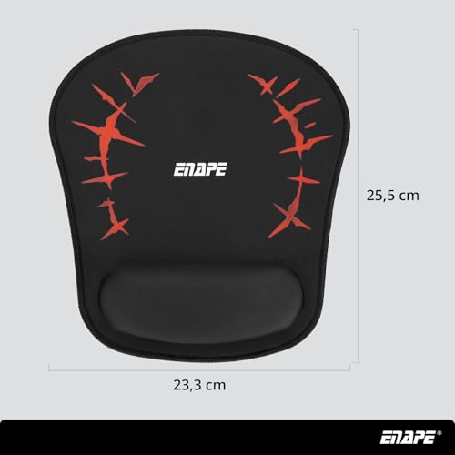 Wrist Mousepad für Gaming & Büro mit Memory-Schaum – Maus Pad PC, Mouse Pads & Tastatur Unterlage Schreibtisch – Mousepad Anime, Schreibtischzubehör & Ablage (Rot) Bild 7