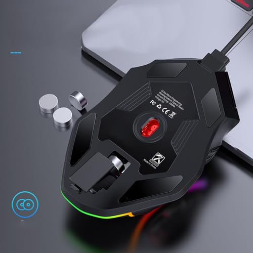 Annadue RGB Gaming Maus mit Kabel, 12800 DPI 12 Tasten Makro, Bunte Beleuchtung, Kabelgebundene Gaming Maus für PC Computer Laptop Bild 7