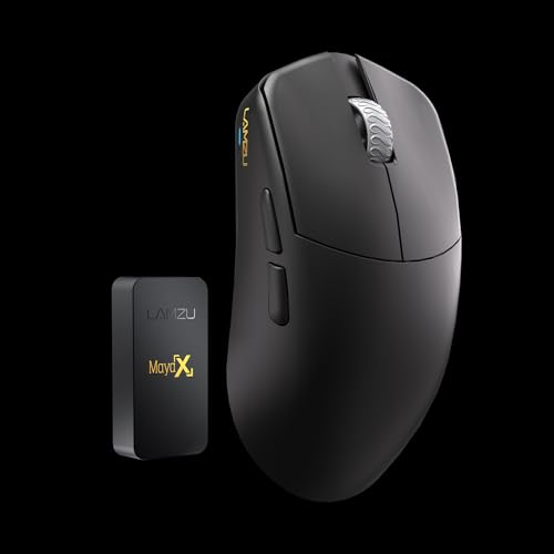 Lamzu MAYA X Kabellose Gaming-Maus, ultraleicht, 47 g, optischer Schalter, max 30000 dpi, symmetrisch, MCU Nordic 52840, staubdichter Encoder, PAW3950-Sensor (größerer Maya) Bild 5