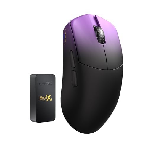 Lamzu MAYA X Kabellose Gaming-Maus, ultraleicht, 47 g, optischer Schalter, max 30000 dpi, symmetrisch, MCU Nordic 52840, staubdichter Encoder, PAW3950-Sensor (größerer Maya) Bild 3