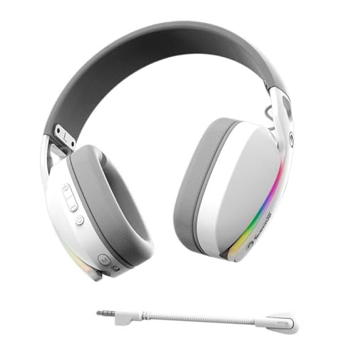 MARVO HG9086W-WH Gaming-Headset, Pulz, 70 W, kabellos, RGB, 40-mm-Treiber, Tri-Mode-Konnektivität, Weiß Bild 5