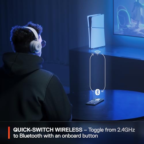SteelSeries Arctis Nova 5 Kabelloses Multi-System-Gaming-Headset, weiß, magnetische Neodym-Treiber, mehr als 100 Audio-Voreinstellungen – Akku 60 HR – 2,4 GHz oder BT Bild 4