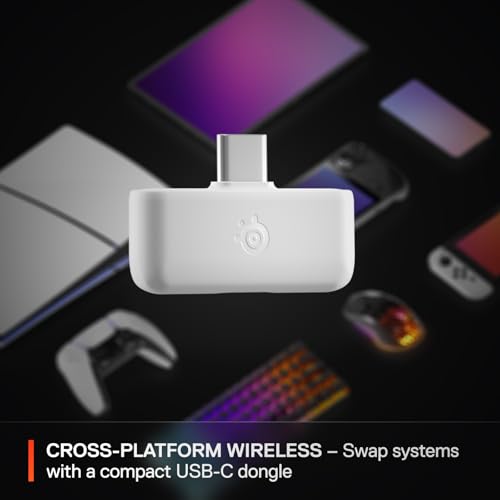 SteelSeries Arctis Nova 5 Kabelloses Multi-System-Gaming-Headset, weiß, magnetische Neodym-Treiber, mehr als 100 Audio-Voreinstellungen – Akku 60 HR – 2,4 GHz oder BT Bild 7