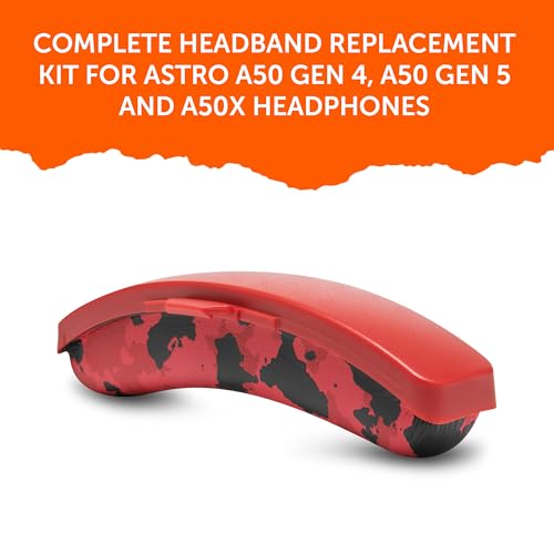 WC BandZ A50 – Verbessertes Kopfbügel-Ersatzset für Astro A50 Gen 4, Gen 5 und A50X von Wicked Cushions | Verbesserter Komfort, Stil und einfache Installation | Red Camo Bild 4