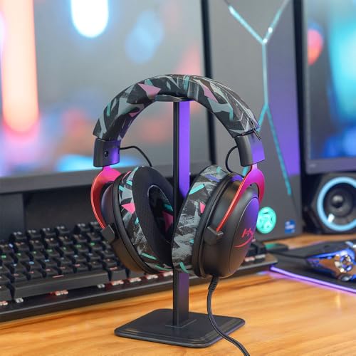 WC BandZ Cloud - Silikon Bügelhülle für HyperX Cloud Series von Wicked Cushions | Mehr Komfort, Stil und Schutz vor Schweiß | 90's Black Bild 3