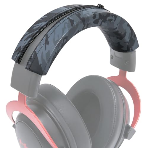 WC BandZ Cloud - Silikon Bügelhülle für HyperX Cloud Series von Wicked Cushions | Mehr Komfort, Stil und Schutz vor Schweiß | Black Camo Bild 1
