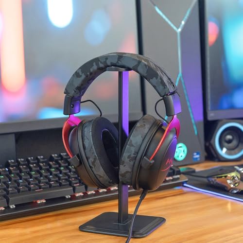 WC BandZ Cloud - Silikon Bügelhülle für HyperX Cloud Series von Wicked Cushions | Mehr Komfort, Stil und Schutz vor Schweiß | Black Camo Bild 3