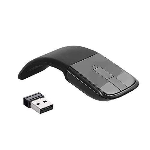 SENECESLI Faltbare Kabellose Arc Maus, Leise Reisemaus, Wiederaufladbar mit Touch Steuerung, Optische USB Computermäuse für PC, Laptop, Plug and Play Bild 1