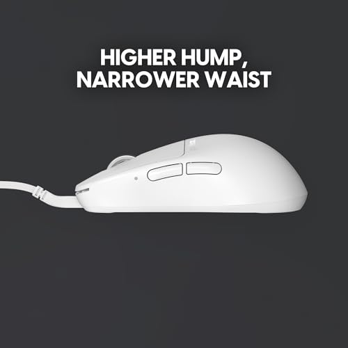 Pulsar Gaming Gears X2H Gaming-Maus, kabelgebunden, Ultraleicht, 51 g, symmetrisch, optischer Schalter, 26000 DPI, Bewegungssynchronisation, PAW3395-Sensor (Medium, kabelgebunden, weiß) Bild 2