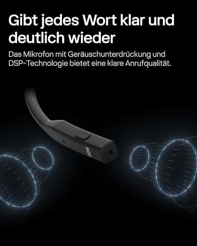 SHOKZ OpenComm2 UC 2025 Upgrade USB-A kabelloses Knochenschall PC Headset, Bluetooth Open-Ear Kopfhörer mit Noise-Cancelling Mikrofon, Ohrhörer für Office, Anruf, 16 Stunden Sprechzeit Bild 3